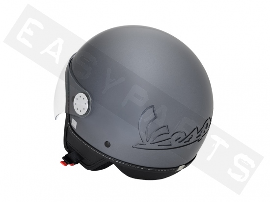 Piaggio Helm Demi Jet VESPA Visor 3.0 Part III Glossy Grau Titan G03